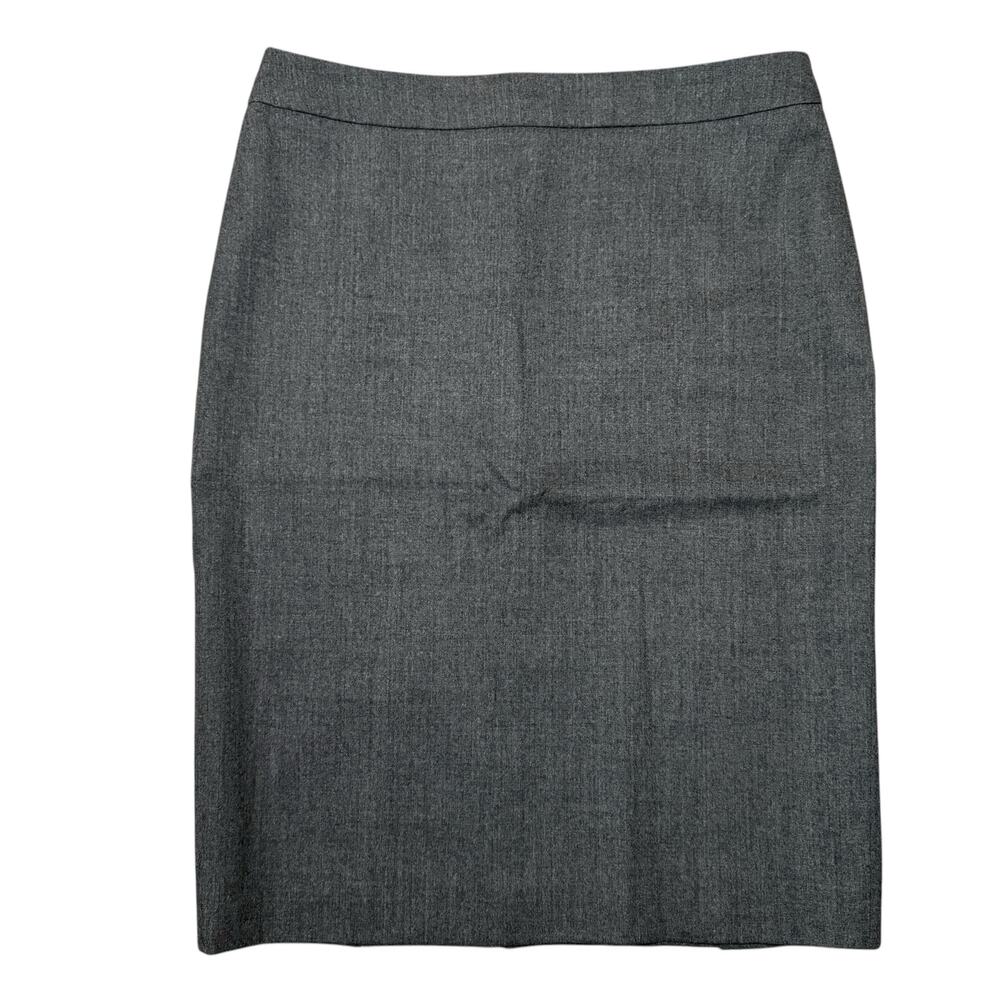 Escada Pencil Skirt Virgin Wool Career Basics Gray EU 38 / US 8 / 32" Waist